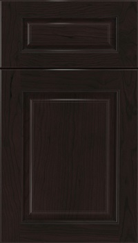 Marquis 5pc Cherry raised panel cabinet door in Espresso with Black glaze