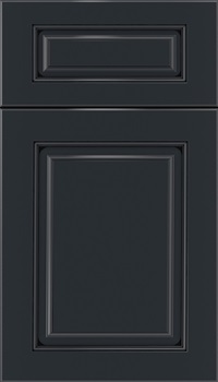 Marquis 5pc Maple raised panel cabinet door in Gunmetal Blue with Black glaze